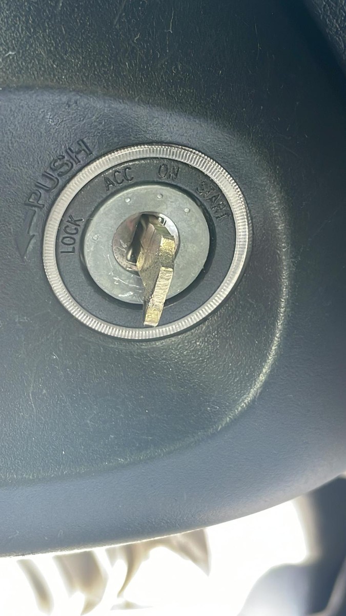 Key in a repaired ignition lock cylinder